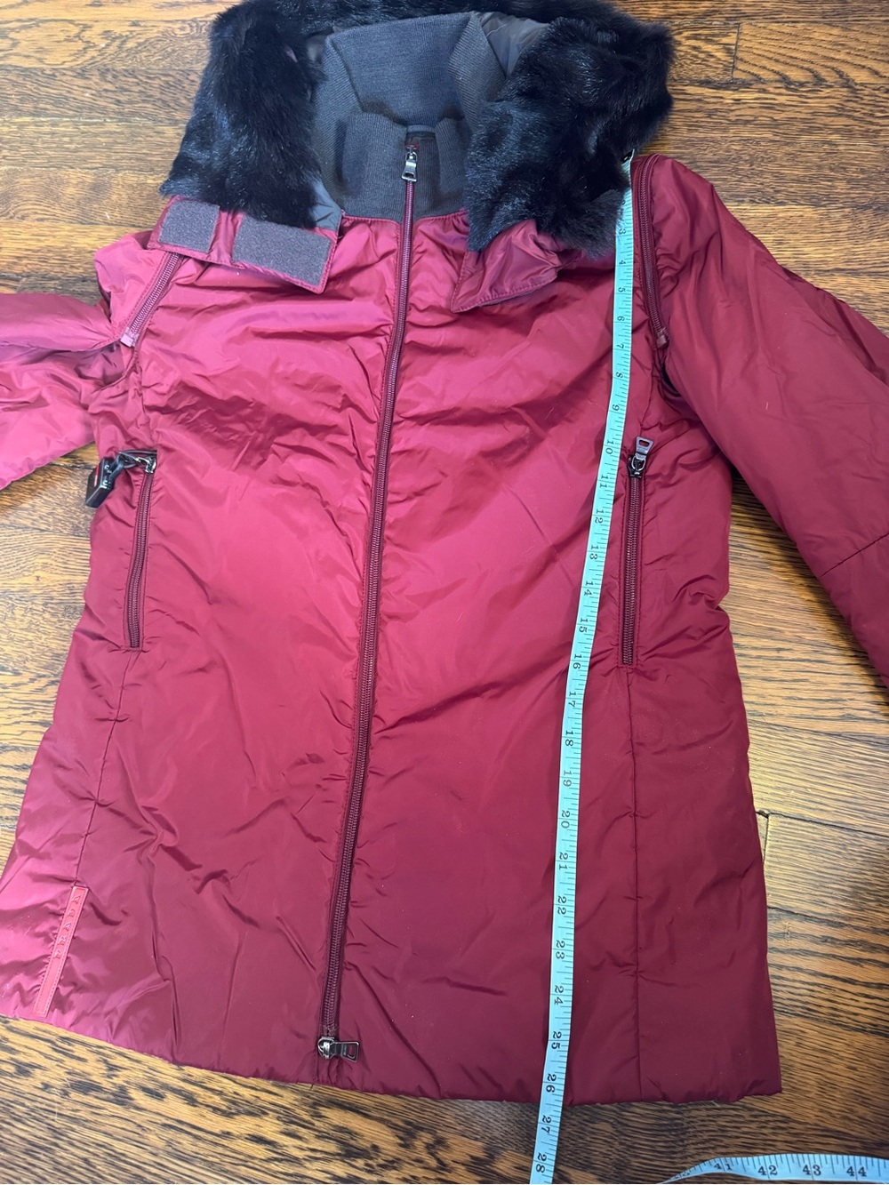 Prada red parka jacket with hood - Picture 16 of 16